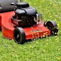 Red Lawn Mower