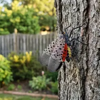 spotted lanternfly on a tree
