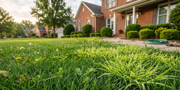 bermuda grass growing in fescue grass