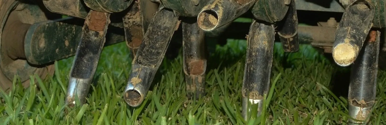 a core aerator close up