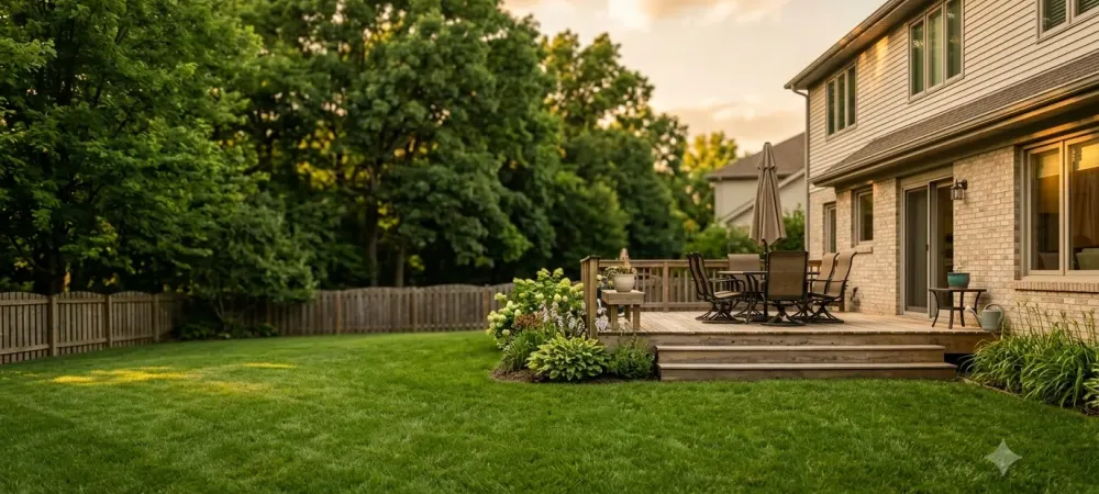 clean backyard